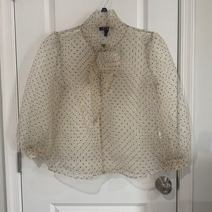 Sheer polkadot blouse